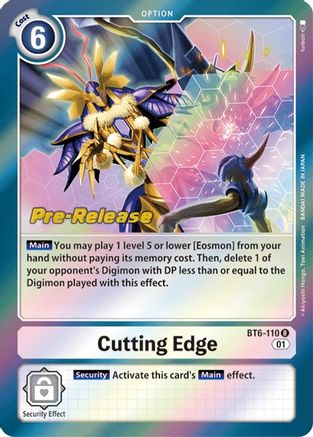 Cutting Edge [BT6-110] [Double Diamond Prerelease Cards] | Mindsight Gaming