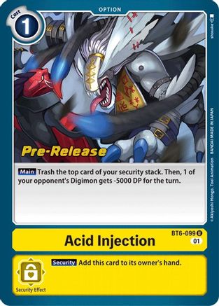 Acid Injection [BT6-099] [Double Diamond Prerelease Cards] | Mindsight Gaming