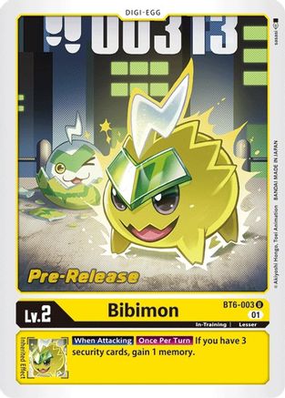 Bibimon [BT6-003] [Double Diamond Prerelease Cards] | Mindsight Gaming