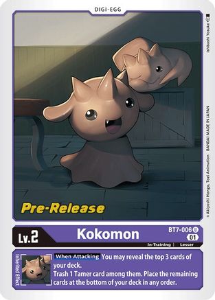 Kokomon [BT7-006] [Next Adventure Prerelease Cards] | Mindsight Gaming