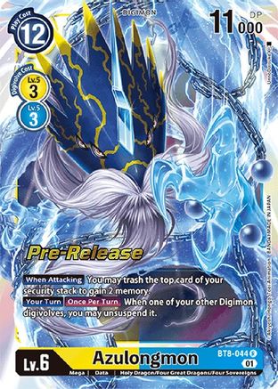 Azulongmon [BT8-044] [New Awakening Prerelease Cards] | Mindsight Gaming