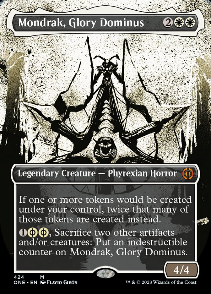 Mondrak, Glory Dominus (Borderless Ichor Step-and-Compleat Foil) [Phyrexia: All Will Be One] | Mindsight Gaming