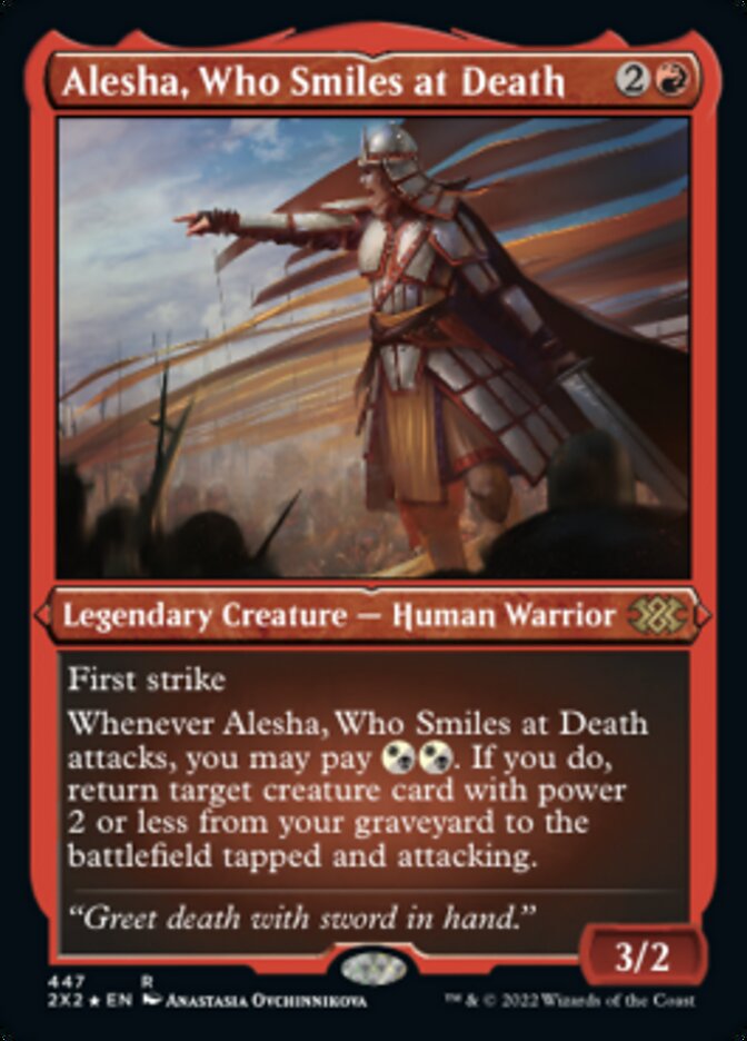 Alesha, Who Smiles at Death (Foil Etched) [Double Masters 2022] | Mindsight Gaming