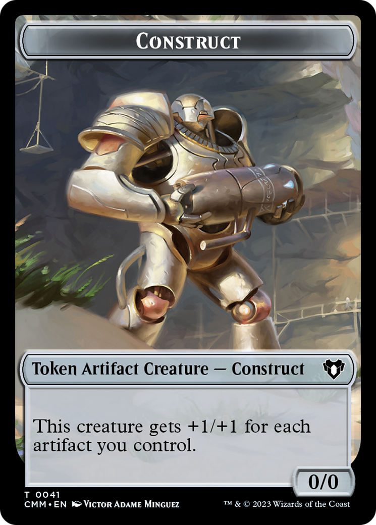 Clue // Construct (0041) Double-Sided Token [Commander Masters Tokens] | Mindsight Gaming