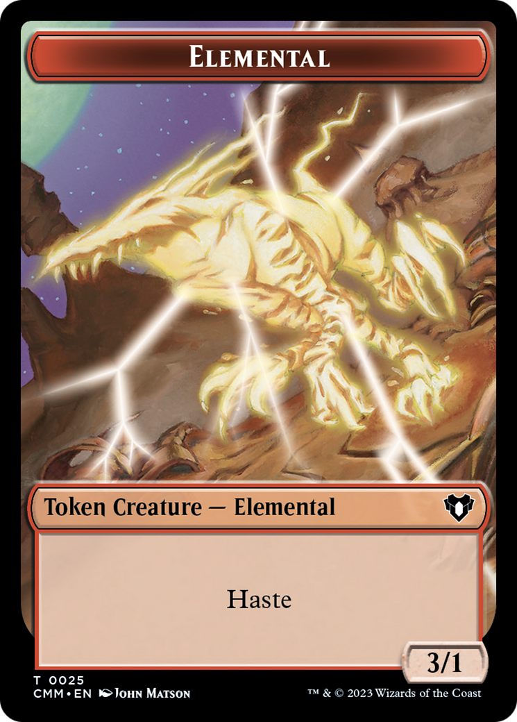 Thopter // Elemental (0025) Double-Sided Token [Commander Masters Tokens] | Mindsight Gaming