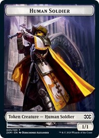 Human Soldier // Tuktuk the Returned Double-sided Token [Double Masters Tokens] | Mindsight Gaming