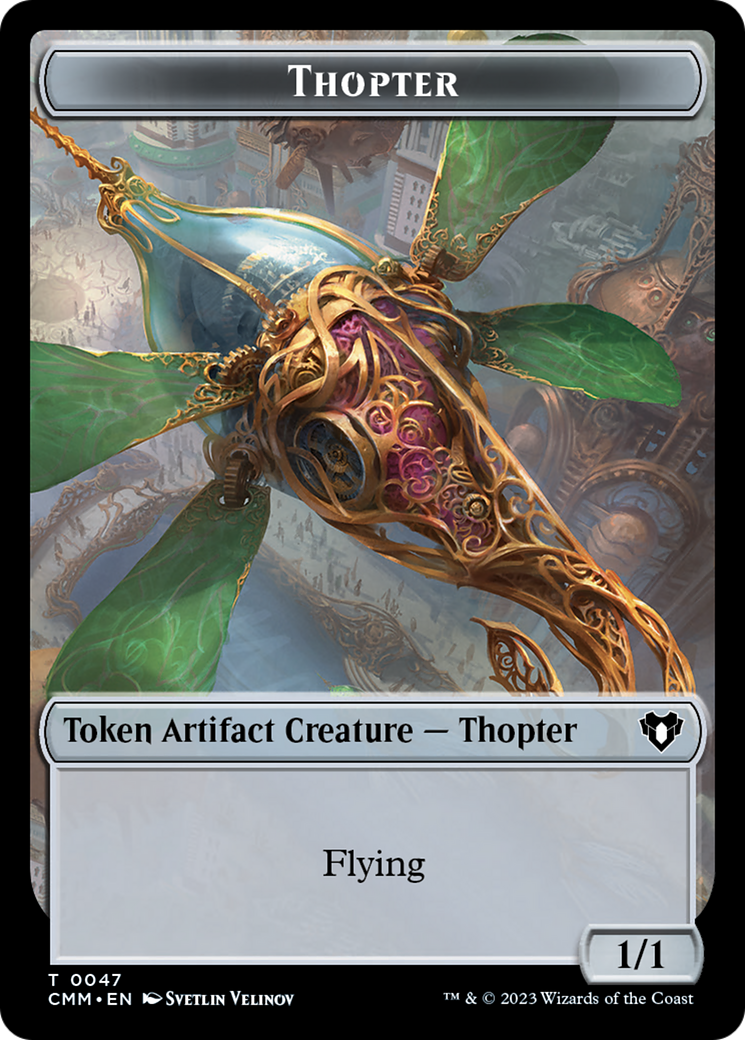 Thopter // Dragon (0020) Double-Sided Token [Commander Masters Tokens] | Mindsight Gaming