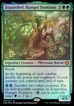 Zopandrel, Hunger Dominus [Phyrexia: All Will Be One Prerelease Promos] | Mindsight Gaming
