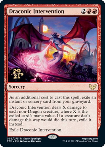 Draconic Intervention [Strixhaven: School of Mages Prerelease Promos] | Mindsight Gaming