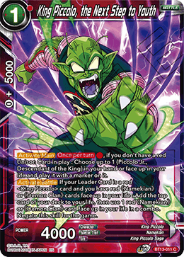 King Piccolo, the Next Step to Youth (Common) [BT13-011] | Mindsight Gaming
