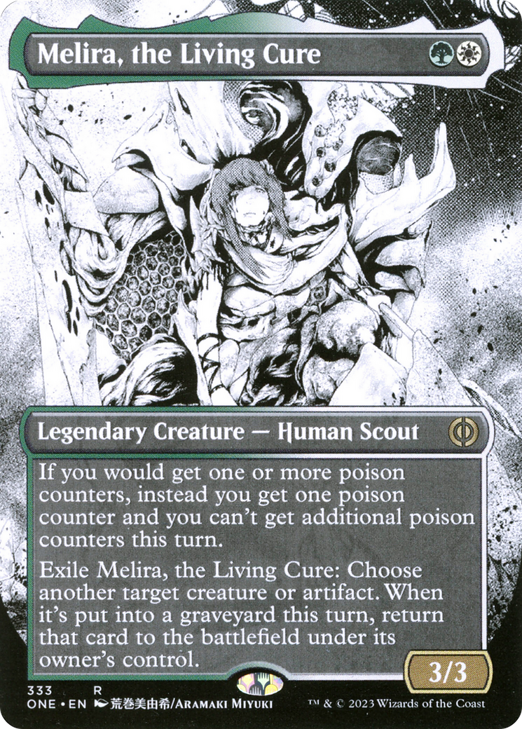 Melira, the Living Cure (Borderless Manga) [Phyrexia: All Will Be One] | Mindsight Gaming