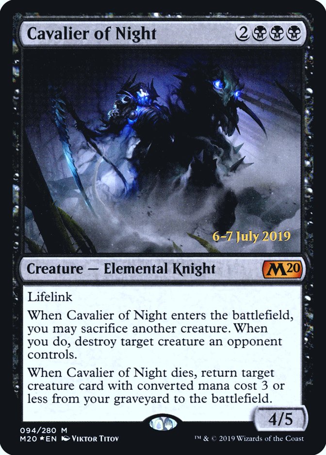 Cavalier of Night  [Core Set 2020 Prerelease Promos] | Mindsight Gaming