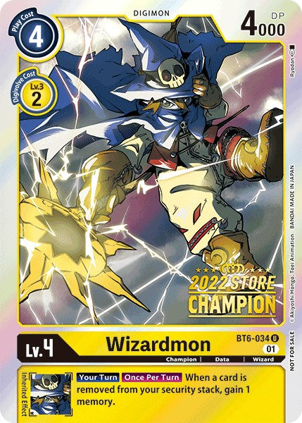 Wizardmon [BT6-034] (2022 Store Champion) [Double Diamond Promos] | Mindsight Gaming