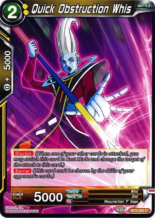 Quick Obstruction Whis (BT5-090) [Miraculous Revival] | Mindsight Gaming