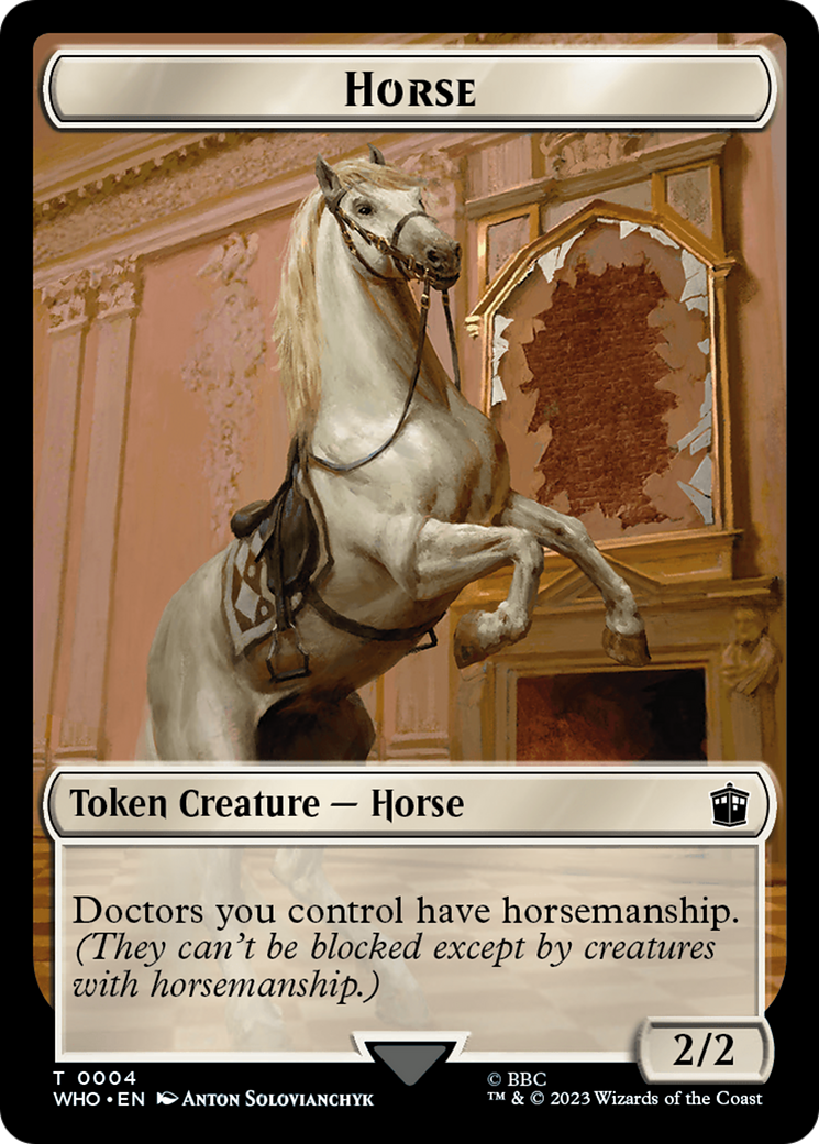 Horse // Food (0026) Double-Sided Token [Doctor Who Tokens] | Mindsight Gaming