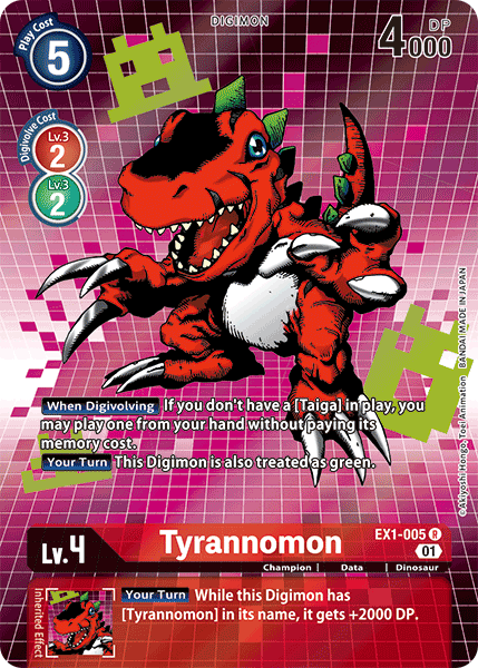 Tyrannomon [EX1-005] (Alternate Art) [Classic Collection] | Mindsight Gaming
