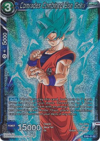 Comrades Combined Son Goku (Foil) (EX01-01) [Mighty Heroes] | Mindsight Gaming