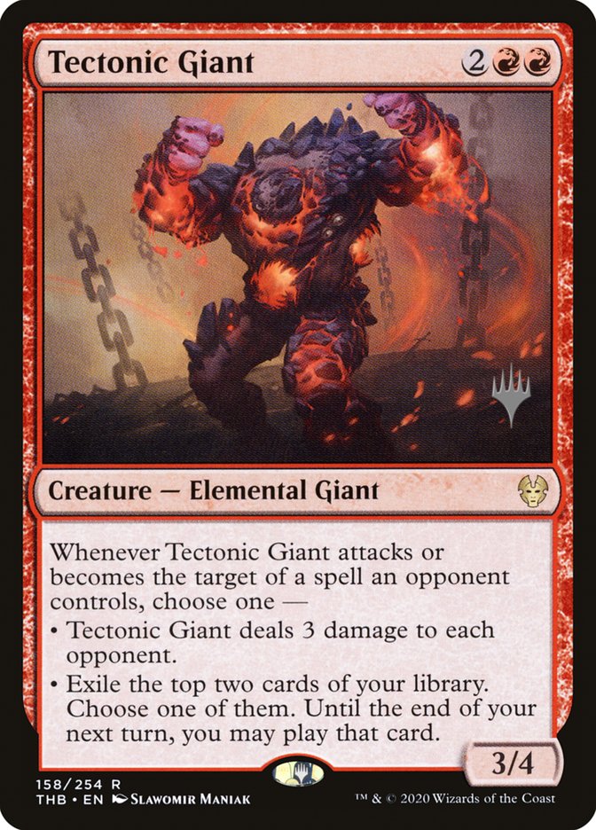 Tectonic Giant (Promo Pack) [Theros Beyond Death Promos] | Mindsight Gaming