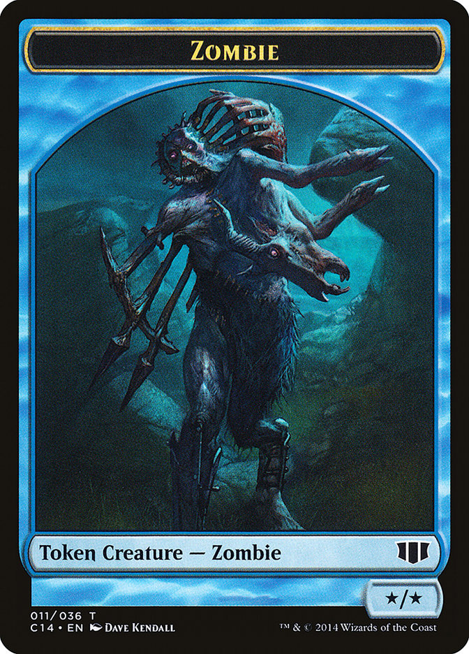 Kraken // Zombie (011/036) Double-sided Token [Commander 2014 Tokens] | Mindsight Gaming
