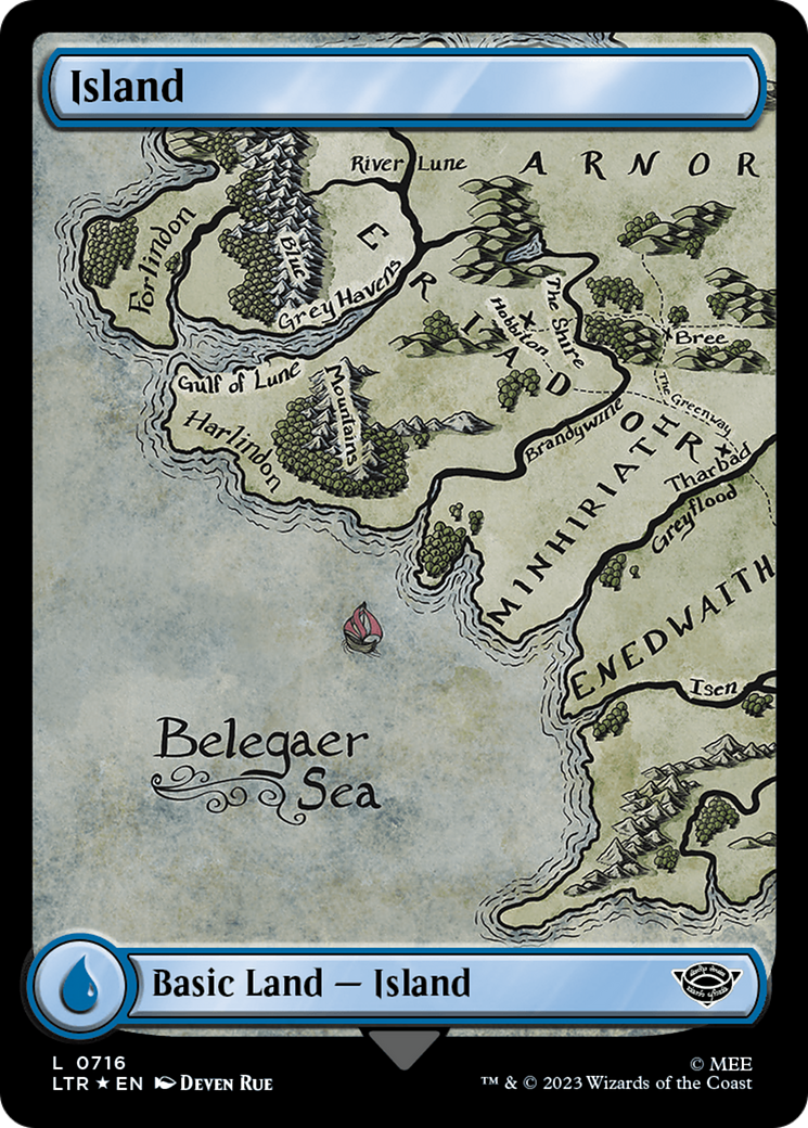 Island (0716) (Surge Foil) [The Lord of the Rings: Tales of Middle-Earth] | Mindsight Gaming