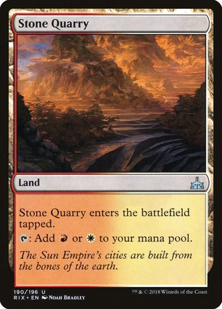 Stone Quarry [Rivals of Ixalan] | Mindsight Gaming