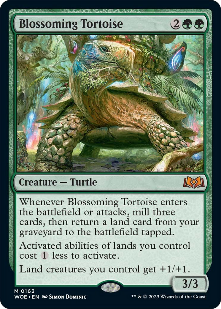 Blossoming Tortoise [Wilds of Eldraine] | Mindsight Gaming