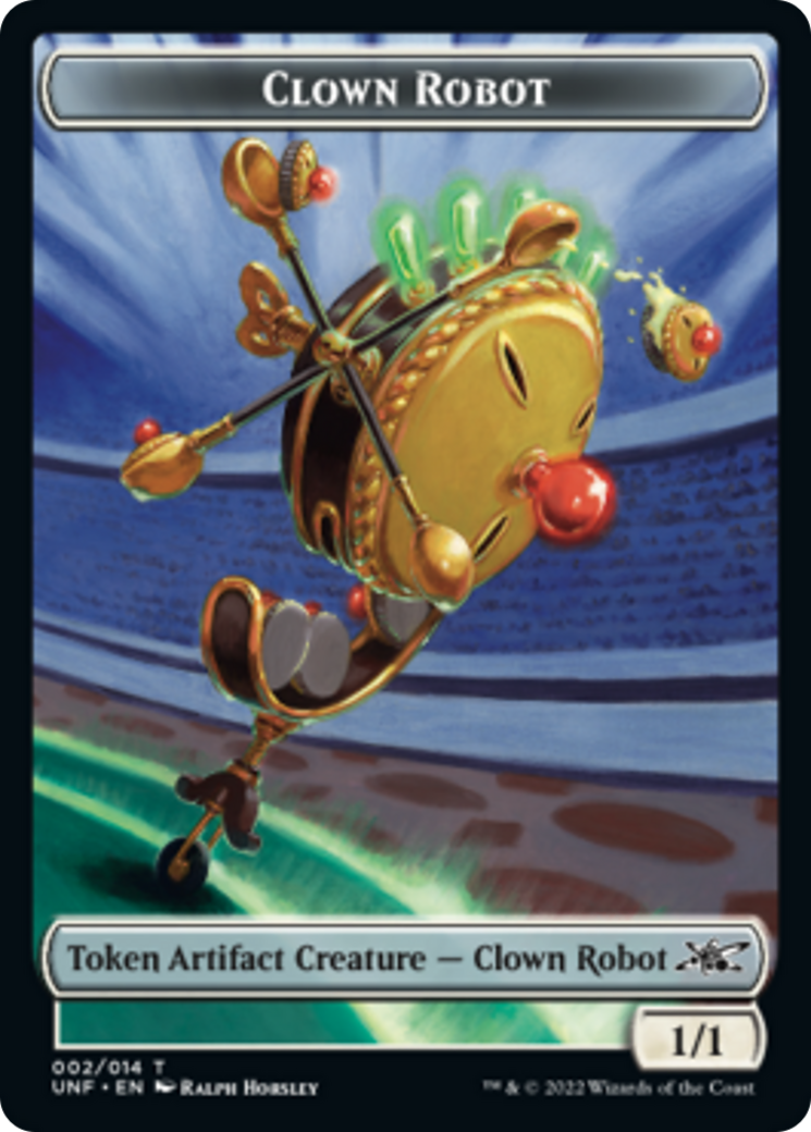 Clown Robot (002) // Treasure (013) Double-sided Token [Unfinity Tokens] | Mindsight Gaming