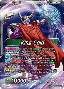 King Cold // King Cold, Ruler of the Galactic Dynasty (Uncommon) [BT13-061] | Mindsight Gaming