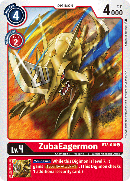 ZubaEagermon [BT3-010] [Release Special Booster Ver.1.5] | Mindsight Gaming