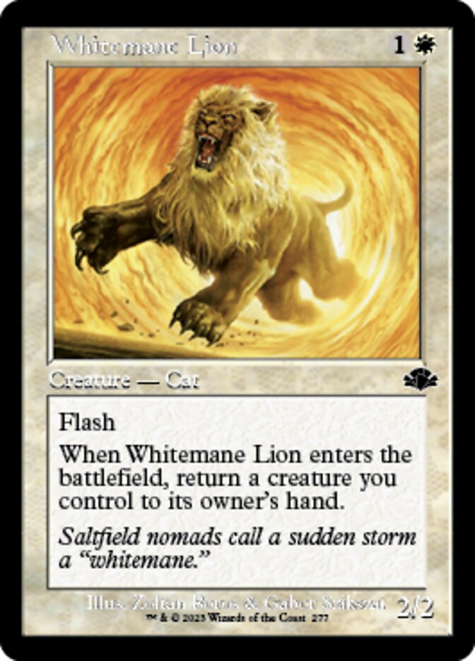 Whitemane Lion (Retro) [Dominaria Remastered] | Mindsight Gaming