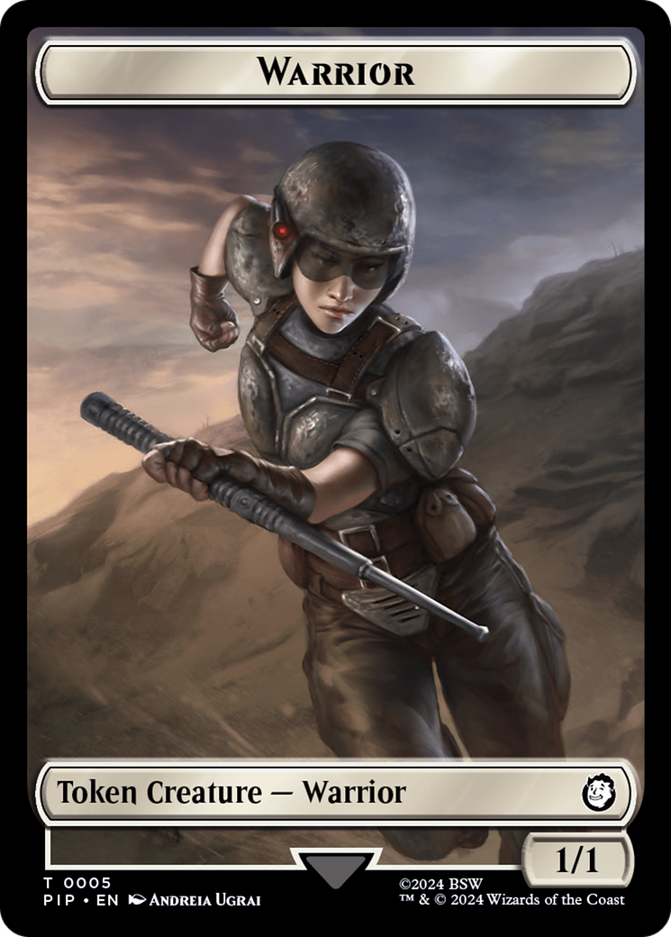 Warrior // Food (0012) Double-Sided Token [Fallout Tokens] | Mindsight Gaming