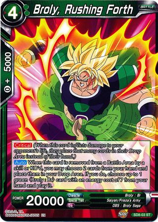Broly, Rushing Forth (Starter Deck - Rising Broly) [SD8-03] | Mindsight Gaming
