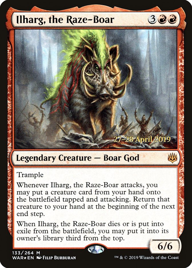 Ilharg, the Raze-Boar  [War of the Spark Prerelease Promos] | Mindsight Gaming