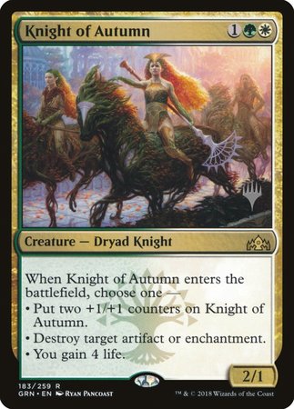 Knight of Autumn [Guilds of Ravnica Promos] | Mindsight Gaming