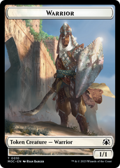 Warrior // Elspeth, Sun's Champion Emblem Double-Sided Token [March of the Machine Commander Tokens] | Mindsight Gaming