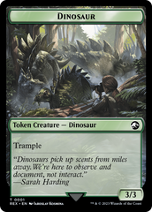 Gnome // Dinosaur (0001) Double-Sided Token [The Lost Caverns of Ixalan Tokens] | Mindsight Gaming