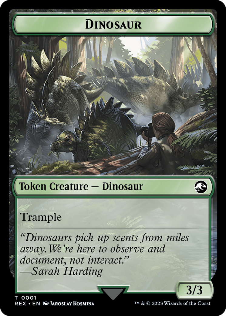 Copy // Dinosaur (0001) Double-Sided Token [The Lost Caverns of Ixalan Tokens] | Mindsight Gaming