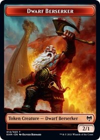 Dwarf Berserker // Cat Double-sided Token [Kaldheim Tokens] | Mindsight Gaming