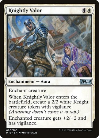 Knightly Valor [Core Set 2019] | Mindsight Gaming