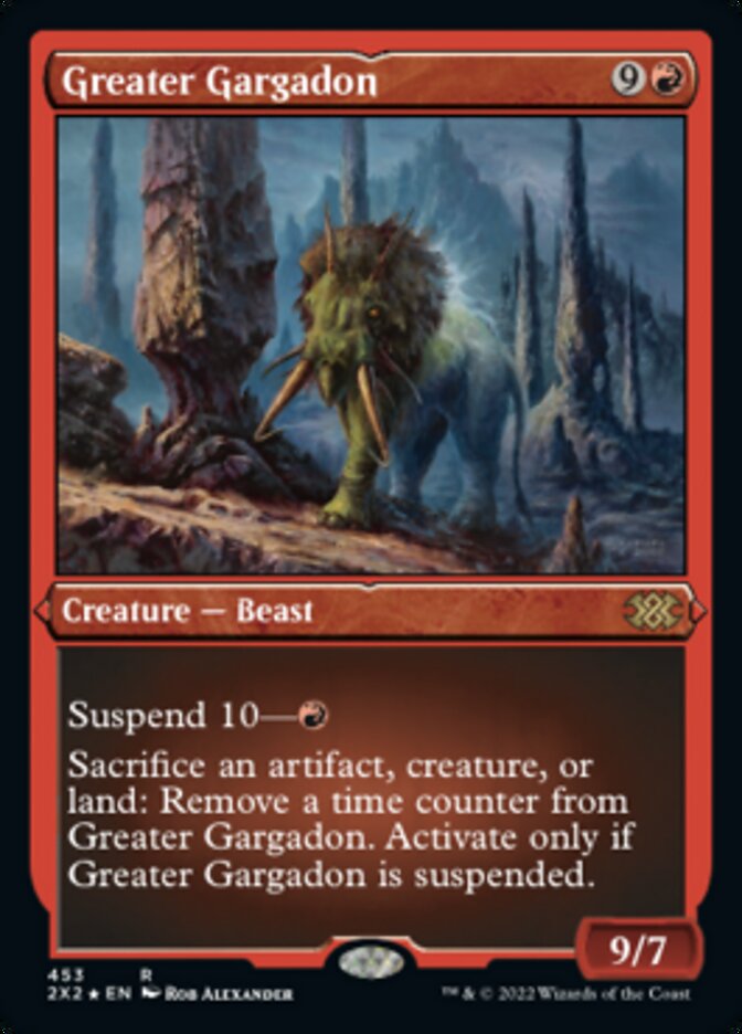 Greater Gargadon (Foil Etched) [Double Masters 2022] | Mindsight Gaming