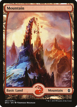 Mountain (267) - Full Art [Battle for Zendikar] | Mindsight Gaming