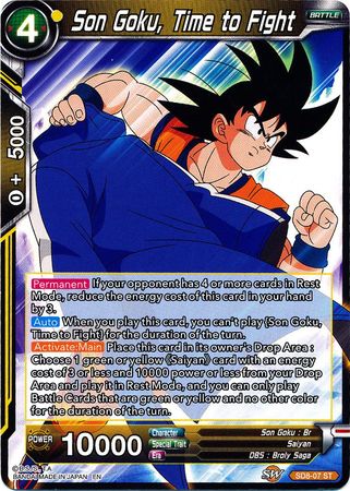 Son Goku, Time to Fight (Starter Deck - Rising Broly) [SD8-07] | Mindsight Gaming