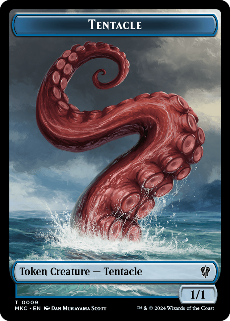 Tentacle // Koma's Coil Double-Sided Token [Murders at Karlov Manor Commander Tokens] | Mindsight Gaming