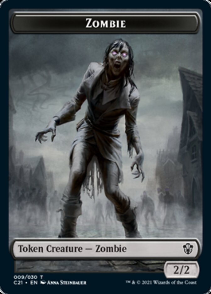 Zombie // Horror Token [Commander 2021 Tokens] | Mindsight Gaming