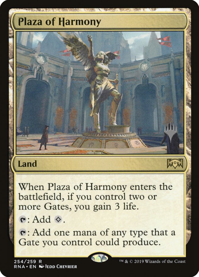 Plaza of Harmony (Promo Pack) [Ravnica Allegiance Promos] | Mindsight Gaming