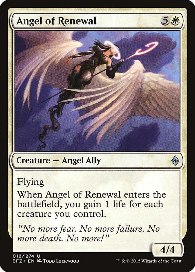 Angel of Renewal [Battle for Zendikar] | Mindsight Gaming