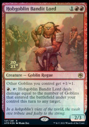 Hobgoblin Bandit Lord [Dungeons & Dragons: Adventures in the Forgotten Realms Prerelease Promos] | Mindsight Gaming