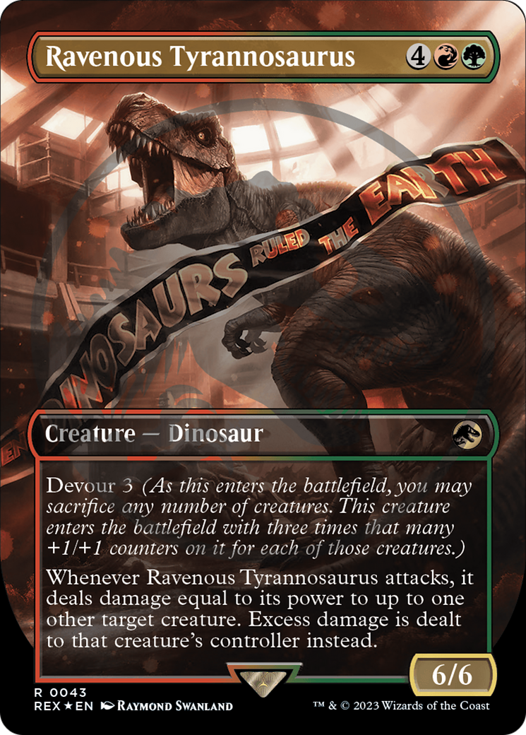 Ravenous Tyrannosaurus Emblem (Borderless) [Jurassic World Collection Tokens] | Mindsight Gaming