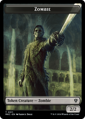 City's Blessing // Zombie Double-Sided Token [Murders at Karlov Manor Commander Tokens] | Mindsight Gaming