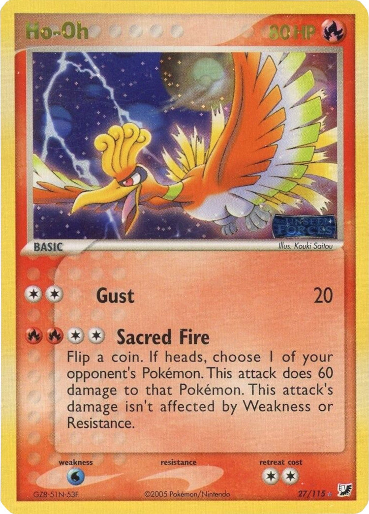 Ho-Oh (27/115) (Stamped) [EX: Unseen Forces] | Mindsight Gaming